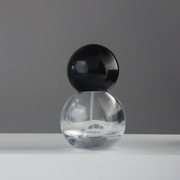 Flacon de parfum au design unique, mignon et élégant, flacon de parfum sphérique de 15 ml avec bouchon en forme de boule