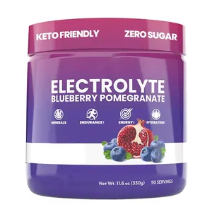 No Sugar Hydration Accelerator Fast Recovery With Vitamin C Blueberry Pomegranate Keto Friendly NO Sugar Electrolytes Powder