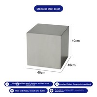 Table d'appoint carrée moderne en acier inoxydable Table basse de salon Table d'angle de rangement pour canapé Marque YD Garantie 1 an
