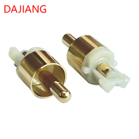 DAJIANG haut de gamme RCA prise Audio mâle connecteur Jack plaqué or RCA en Stock blanc vidéo Audio pour caméra expédition rapide