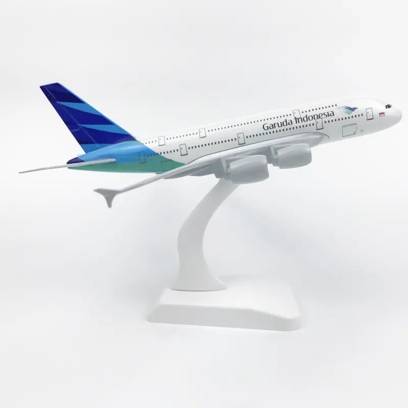 1:300 20CM Garuda Indonesia A380 hadiah penerbangan perusahaan Model Metal Airplane menerima OEM