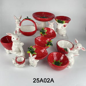 Bol à Fruits en Céramique Lapin sur Scooter – Plat de Service Décoratif en Forme de Lapin Mignon pour la Décoration Intérieure et Cadeau - Product Image 4