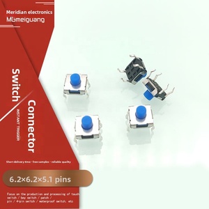 6.2x6.2mm mềm Tactile ngay lập tức Nút chuyển đổi núm cao su với 1 no1nc kết hợp đóng gói lại cảm ứng chuyển đổi nhựa điều khiển - Product Image 1