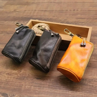 Petite pochette à fermeture éclair pour clés, porte-monnaie unisexe, sac de rangement portable écologique