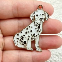 Pendentif en alliage à motif chiot mignon de dessin animé, finition émail goutte d'huile, pour la création de bijoux DIY, boucles d'oreilles, colliers et accessoires de porte-clés