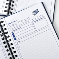 Carnet de notes de luxe personnalisé avec impression promotionnelle, cadeaux OEM, agenda de bureau noir A5