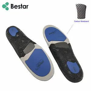 Rigid Carbon Fiber Insole Flat Foot Arch Support Shoe Insoles For Plantar Fasciitis Poron Gel Insoles