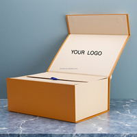 Boîtes cadeaux rigides pliables magnétiques personnalisées à double porte en papier d'art, finition mate, matériaux recyclés, pour crème contour des yeux blush