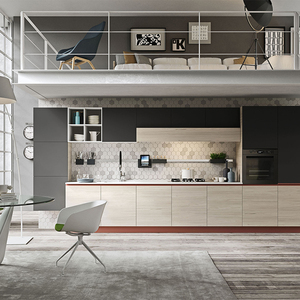 Meubles de cuisine carrés blancs modernes minimalistes très demandés avec éclairage LED, comptoir en marbre/acrylique et portes en verre - Product Image 6