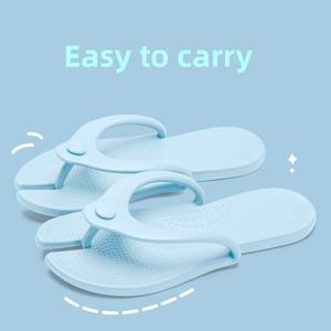 Zapatillas Plegables Ultra Cómodas, Impermeables, Antideslizantes y Ligeras, Chanclas <span class=keywords><strong>de</strong></span> EVA Gruesas para Viajes <span class=keywords><strong>de</strong></span> Hotel - Product Image 5
