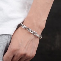 Bracelet pour femme en acier inoxydable chromé plaqué or avec boucle à fermoir, bracelet de couple pour cadeau