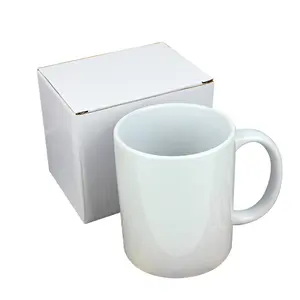 11oz חלב לבן ספל קפה כוס פורצלן סובלימציה להדפסה אביזרי קרמיקה סגנון מודרני מלון צבע תכונה ידידותית סוג