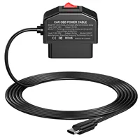 Câble d'alimentation chargeur OBD à Type C pour caméra de tableau de bord DVR de voiture 24h accessoires de voiture de stationnement Protection de la batterie