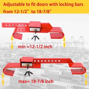 ก้านล็อคปรับระดับได้ความปลอดภัยสูงพร้อมกุญแจแบบ C-Clamp สำหรับอุปกรณ์ลากจูงและการปิดผนึกประตูตู้คอนเทนเนอร์ - Product Image 6
