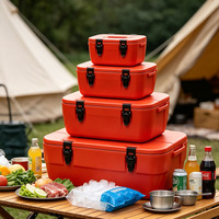 Boîte de transport isotherme commerciale pour aliments, ensemble de 4 pièces, 8L/15L/28L/40L, avec revêtement en acier inoxydable, glacière à champagne pour la restauration