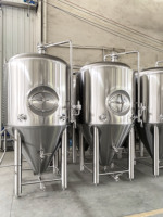 Cuve de fermentation conique en acier inoxydable de 1000 L avec enveloppe de refroidissement isolée au glycol pour microbrasserie artisanale