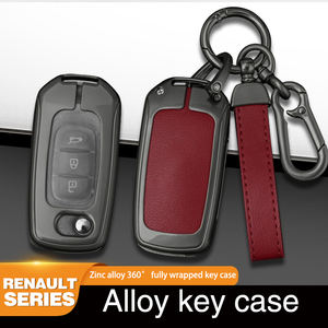 <span class=keywords><strong>Coque</strong></span> de protection pour Renault TWingo 3 Duster Captur Logan Laguna <span class=keywords><strong>Scenic</strong></span> Porte-clés en alliage de cuir pour voiture - Product Image 6