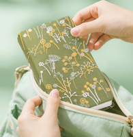 2025 A6 cahier à reliure en spirale Journal en tissu floral de grande valeur avec couverture en papier brodé petite marguerite