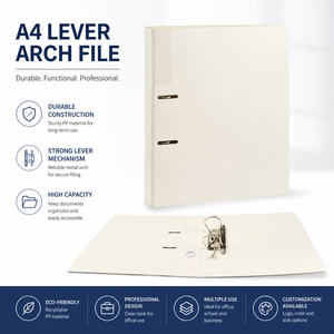 Offre Spéciale – Classeur Rigide à Levier en Plastique PP de 3 Pouces pour Documents A4/FC – Idéal pour l'Archivage de Bureau - Product Image 1