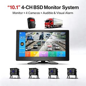 Sistema de Monitoreo <span class=keywords><strong>para</strong></span> Camiones BSD de 10 Pulgadas y 4 Canales, Cámaras <span class=keywords><strong>para</strong></span> Vehículos con <span class=keywords><strong>Alarma</strong></span> Visual y Sonora de Punto Ciego <span class=keywords><strong>para</strong></span> la Seguridad de Camiones y Autobuses - Product Image 2