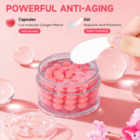 Crème Visage en Capsules Naturelles Douces pour Peaux Sensibles, Vitamine C et Acide Hyaluronique, Anti-rides, Éclaircissante, Hydratation Nuit