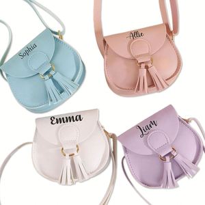 Sac bandoulière personnalisé avec pompon, premier sac à main pour filles, mini sac à main mignon, petits sacs en cuir, cadeau d'anniversaire - Product Image 1