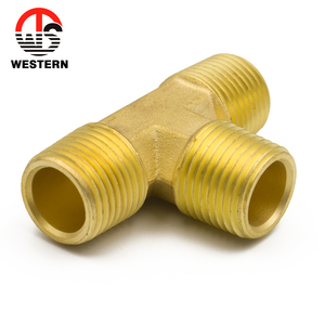 1/4 "3/8" Nam x Nam x Nam 3 cách <span class=keywords><strong>NPT</strong></span> chủ đề Brass Ống TEE phụ kiện - Product Image 3