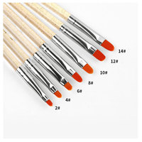 7 pièces/ensemble Nail Art brosse acrylique UV Gel Extension Gel vernis dessin peinture pinceau ensemble stylo manucure outil en gros