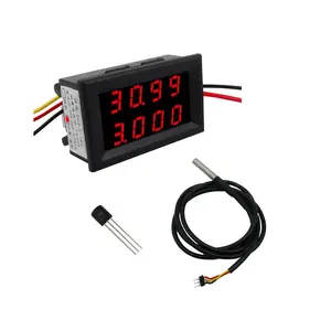 RD Dual 4in1 Digital Thermometer 18b20 Power meter Ammeter Voltmeter voltage temperature 4 Bit DC 0-33.0V/3A 4 pcs/lot