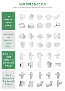 LESSO תקן BS PVC אבזרי צינור ניקוז לטאטא סניטרי טי - Product Image 6