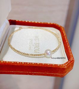 Xinfly Wholesale 18k Yellow Gold Natural Akoya Pearl Laser <b>Beads</b> <b>Bracelet</b> - Product Image 4