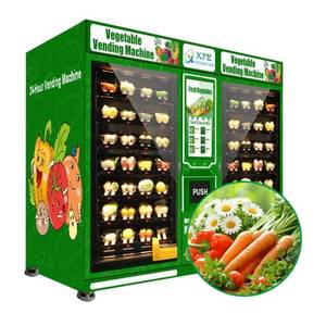 ตู้จำหน่ายสินค้าอัตโนมัติแบบหยอดเหรียญสำหรับคัพเค้กและผลไม้  แบบตู้คู่  ปรับแต่งได้  สำหรับใช้งานกลางแจ้ง - Product Image 1