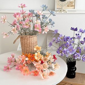 Fleurs artificielles Yasunobu Cosmos en soie polyester, branche unique, décoration de bureau pour salon, accessoires de photographie de mariage - Product Image 1