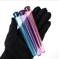 Tube en plastique coloré de 85 mm résistant aux enfants, tube à presser conique avec bouchon pop et autocollant personnalisé