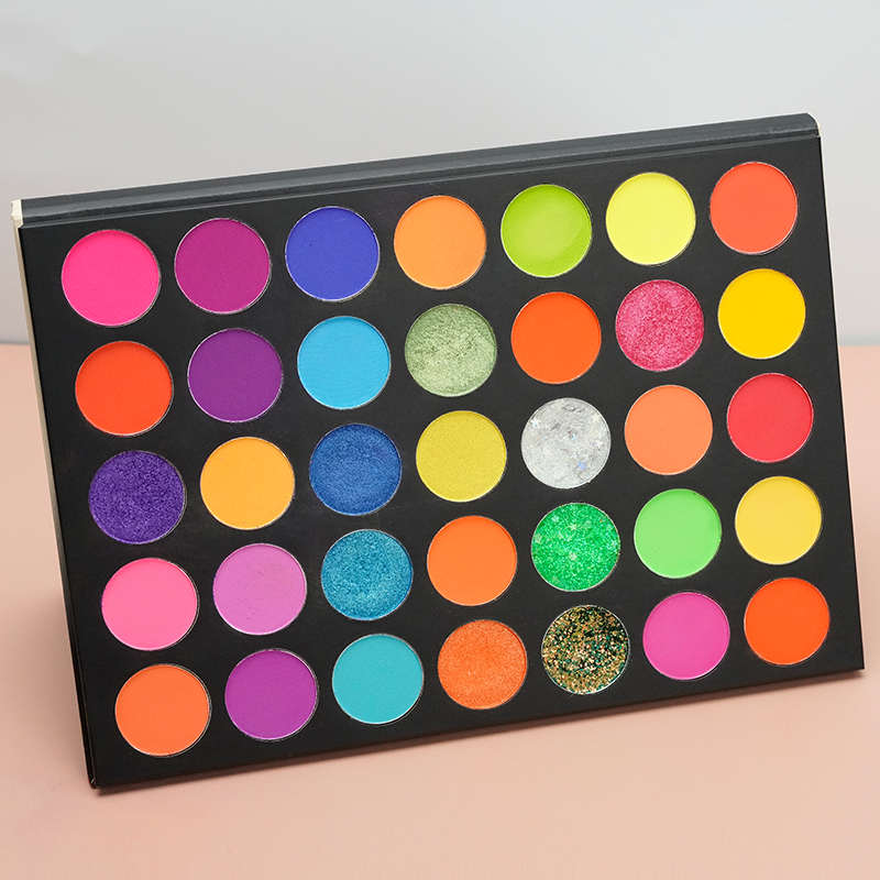 Glitter High Quality Eye Shadow Vendor Shimmer Waterproof Pressed Powder Custom Logo Face Makeup 35 Colors Soft Long Lasting