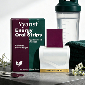 Tiras de Película Oral Disolubles con Mezcla Botánica, 30 Unidades, Suplemento Dietético para Adultos, Caja de Papel Dividida en Verde y Morado, Marca Privada OEM - Product Image 3