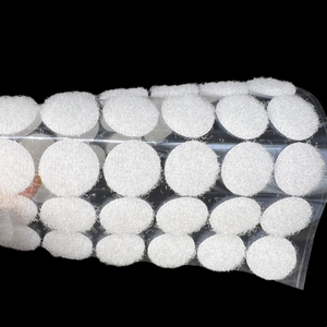 Gancho autoadhesivo reutilizable ecológico y lazo Punto redondo Cinta transparente Fuerza Doble cara para accesorios - Product Image 5