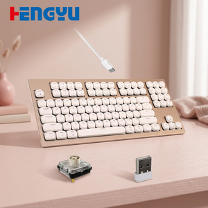 Nouveau clavier mécanique de jeu 102 touches, triple mode, hot-swappable, silencieux, pleine taille, anti-ghosting, Kailh, LED, USB Type-C - Product Image 1