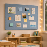 Tableau d'affichage moderne en feutre avec épingles, panneau en tissu auto-adhésif pour la maison, le bureau, les rappels et la décoration