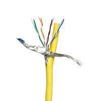 Kabel Rantai Tarik Robot Industri Cat.6A Servo Wire SF/UTP Pelindung Ganda 26AWG 10Gbps untuk Peralatan Otomasi