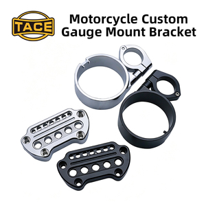 Support de jauge décalé CNC 39mm pour moto Harley Dyna 883 1200, support de compteur de vitesse, base chromée noire - Product Image 5