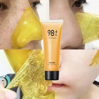 Masque Facial au Collagène et Or 24K Anti-Points Noirs, Masque Décollable Purifiant en Profondeur pour Soin de la Peau