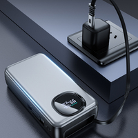 Banque d'alimentation WESDAR 20000mAh tendance à charge rapide 65W avec écran LED et câble de charge rétractable