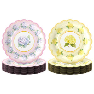 Assiettes en papier jetables pour thé et conversation, motif floral, nouvelle conception, pour mariage, anniversaire, fête, vaisselle décorative - Product Image 5
