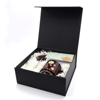 Boîte cadeau rigide magnétique pliable avec logo personnalisé, doublure en éponge, emballage en papier écologique de luxe, pliable et compressible pour vêtements