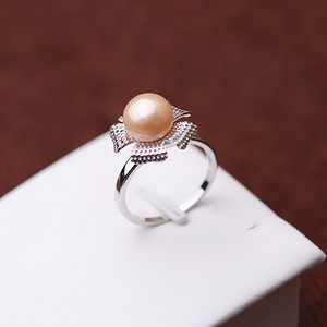 Clearance Processing S925 Silver Heart-Shape Women's <b>Ring</b> with <b>Pearl</b> Semi-Finished Jewelry with Empty Tray Inlaid Accessories - Product Image 3