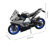 Ensemble de blocs de construction de modèle de moto de course SR1000 à l'échelle 1:15, 1988 pièces, plastique ABS, puzzle 3D, jouet éducatif de construction