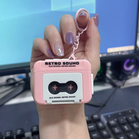 Mini Cassette de Plástico, Reproductor de Música, Grabador, Divertido, Pequeño, Portátil, Adorno Colgante, Creativo, Retro, Grabadora de Cinta de Plástico, Llavero