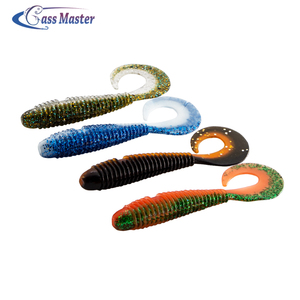 Basse master 5 pièces/sac pêche douce leurre 7.5cm 3g jigging ver peu leurre en plastique souple pvc artificiel wobbler - Product Image 1