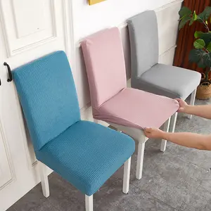 도매 체크 폴라 플리스 시트 커버 식사 저렴한 웨딩 의자 커버 스판덱스 의자 커버